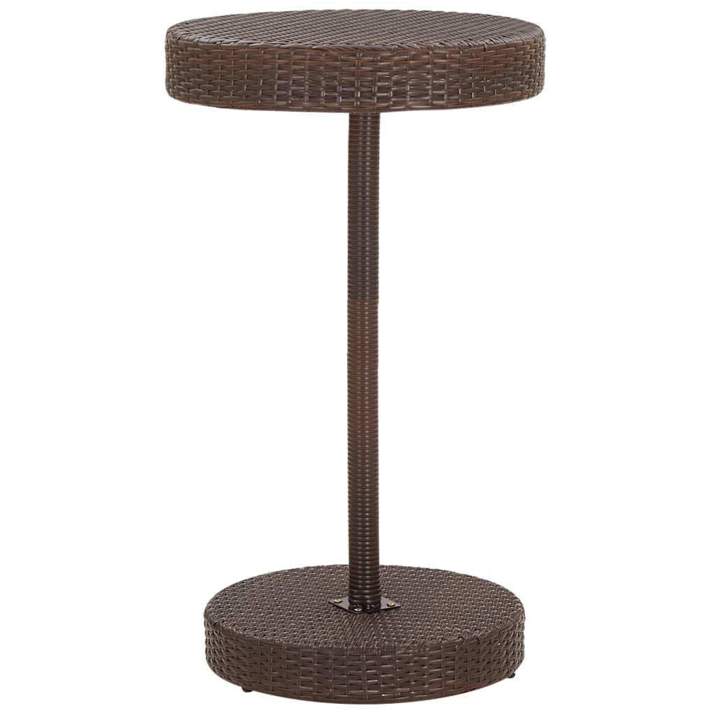 vidaXL Garden Bar Set | Brown, Cream White | PE rattan, Powder-Coated Steel