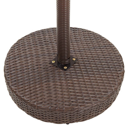 vidaXL Garden Bar Set | Brown, Cream White | PE rattan, Powder-Coated Steel