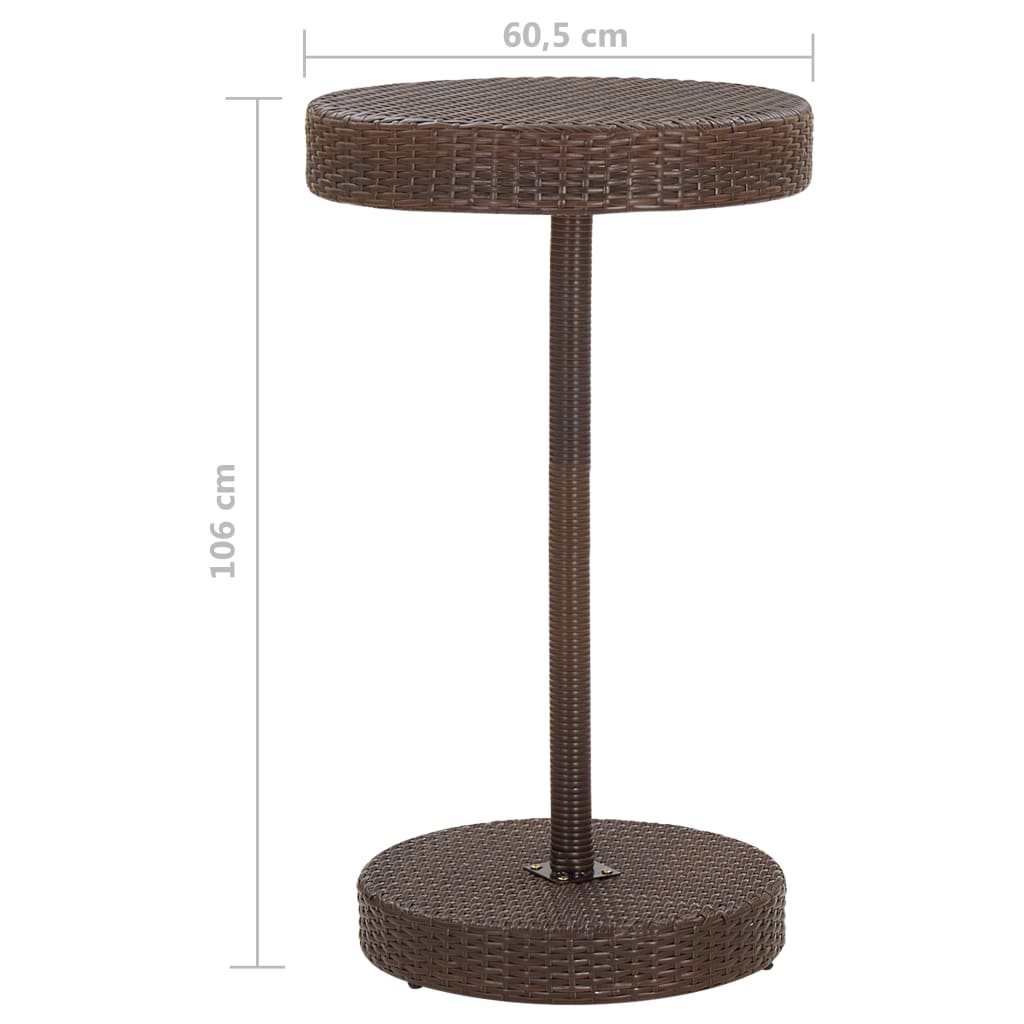 vidaXL Garden Bar Set | Brown, Cream White | PE rattan, Powder-Coated Steel