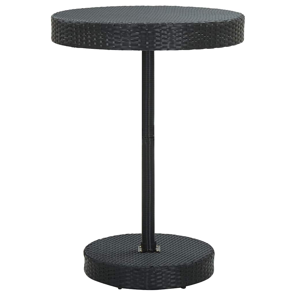 vidaXL 5 Piece Garden Bar Set with Cushions Poly Rattan Black