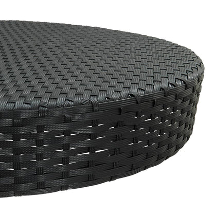 vidaXL Garden Bar Set | Black, Cream White | PE Rattan, Powder-Coated Steel