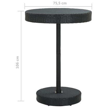 vidaXL Garden Bar Set | Black, Cream White | PE Rattan, Powder-Coated Steel