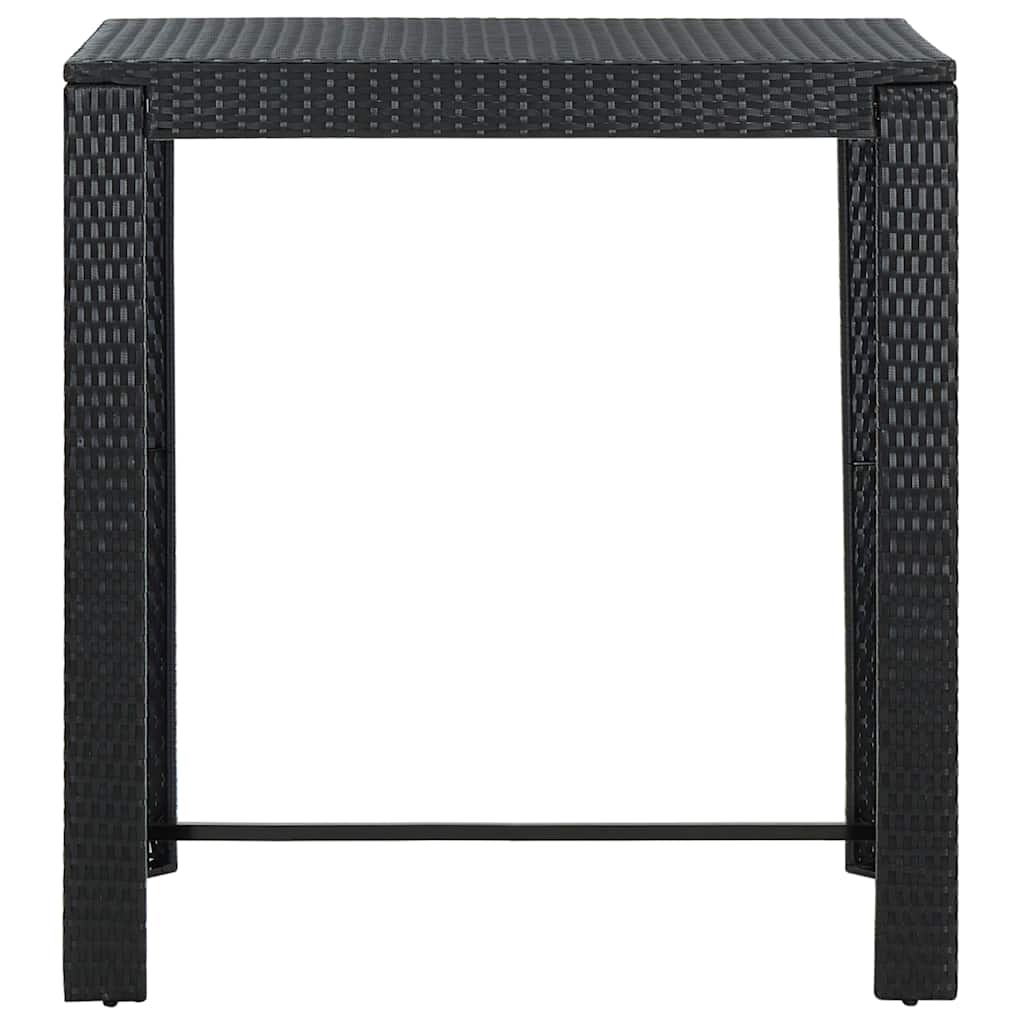 vidaXL Garden Bar Set | Black with cream white cushions
