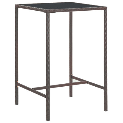 vidaXL Garden Bar Set | Brown | PE rattan | Medium |  Footrest  | Garden Bar Set