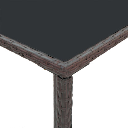 vidaXL Garden Bar Set | Brown | PE rattan | Medium |  Footrest  | Garden Bar Set