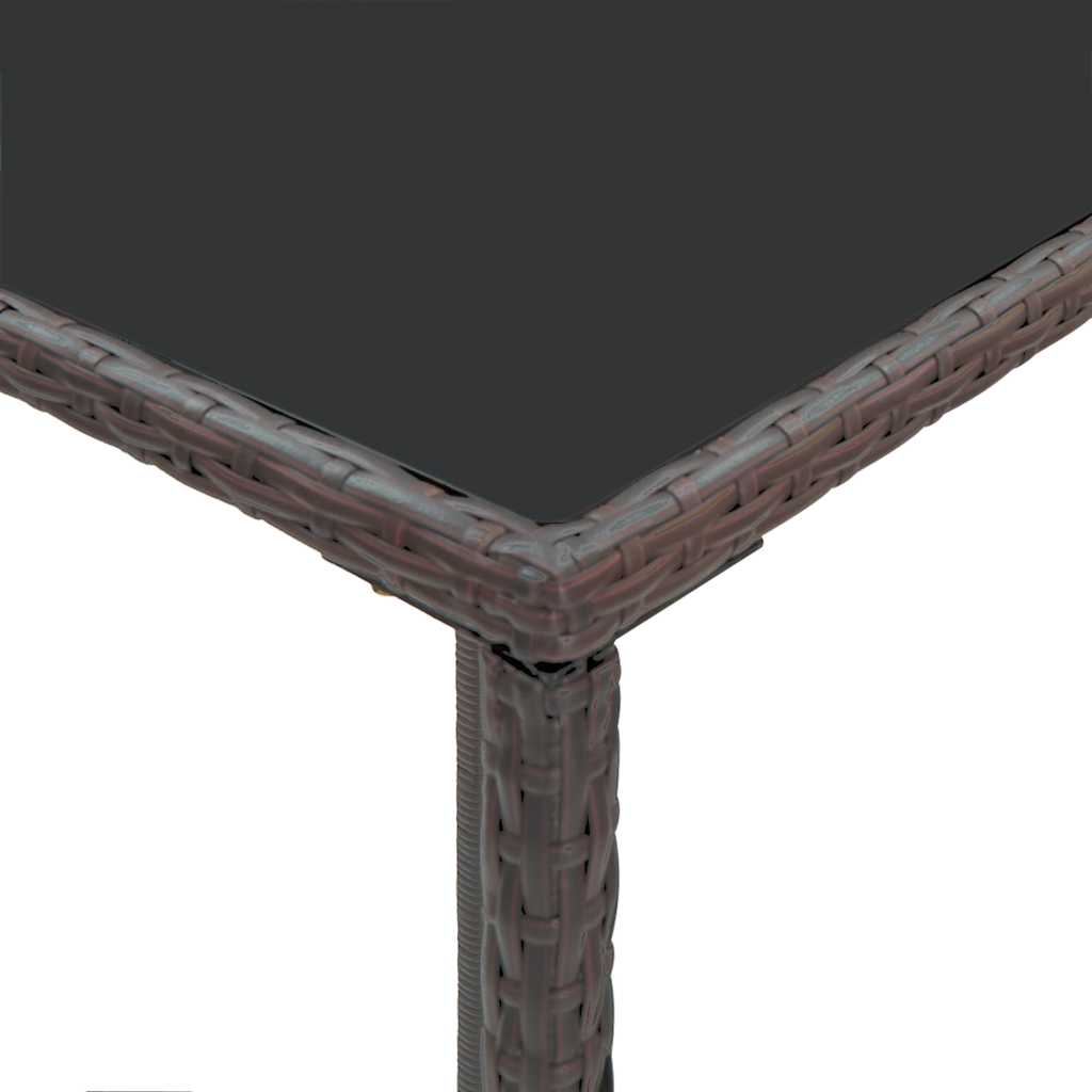 vidaXL Garden Bar Set | Brown | PE rattan | Medium | Footrest | Garden Bar Set