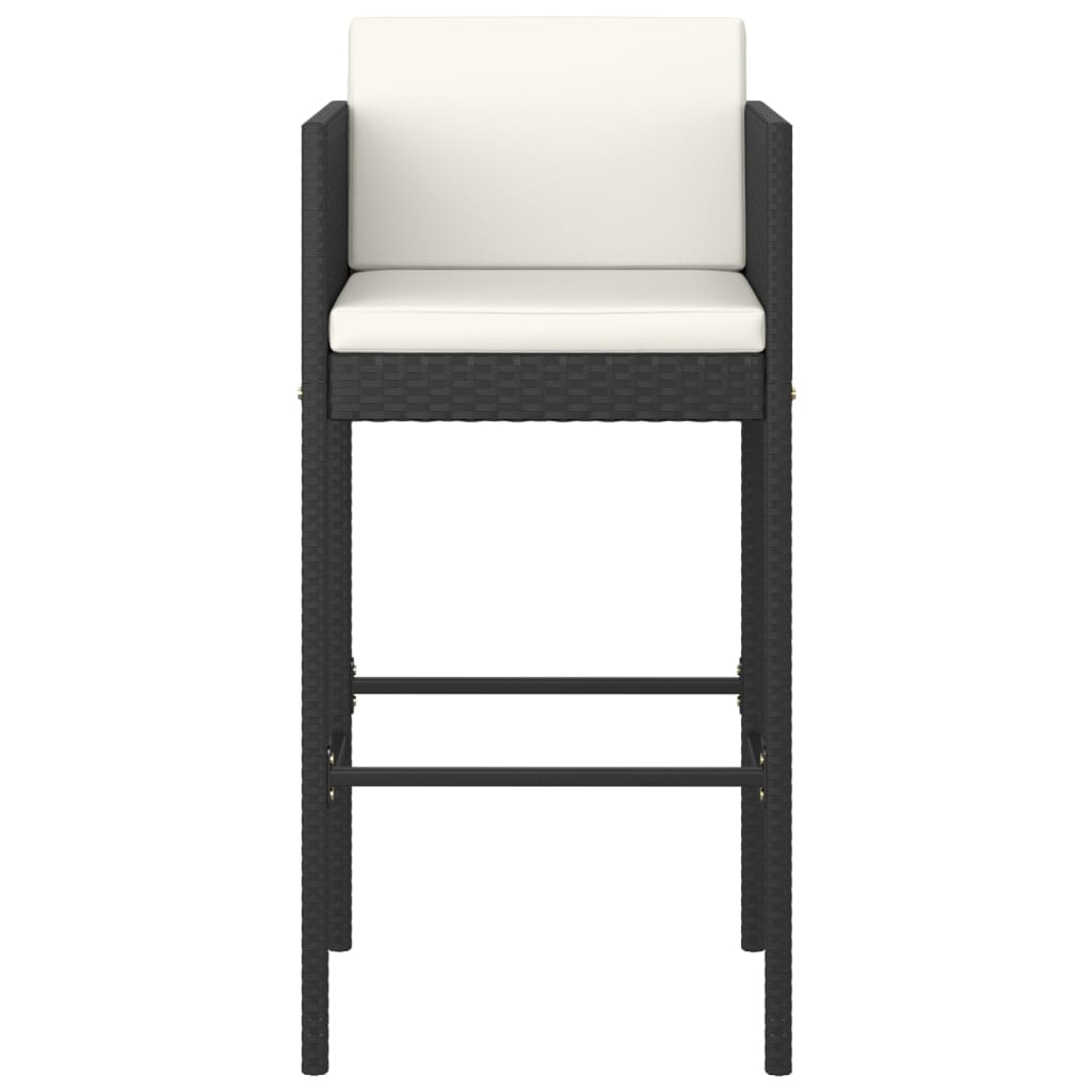 vidaXL Garden Bar Set | Black, Cream white