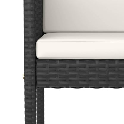 vidaXL Garden Bar Set | Black, Cream white