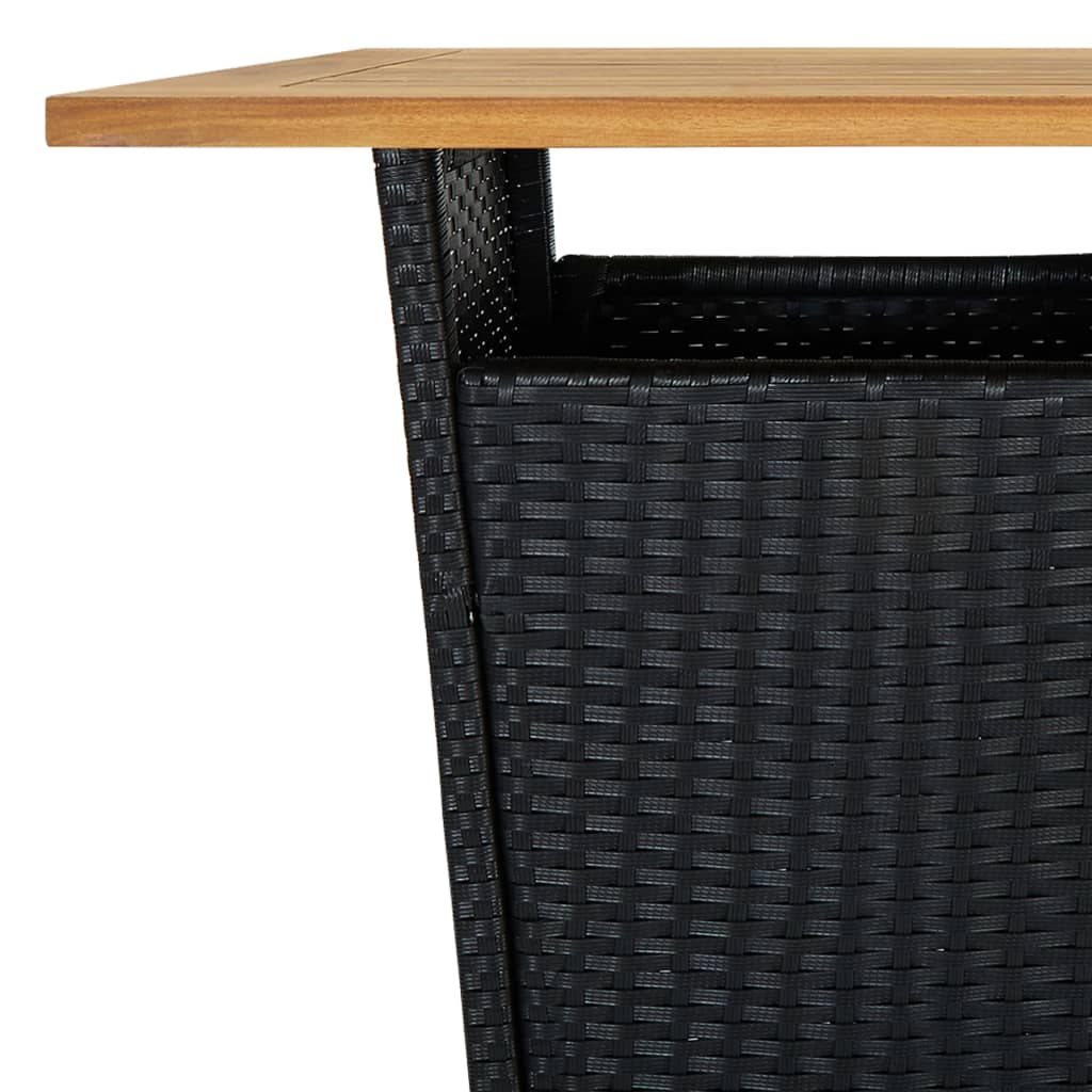 vidaXL Garden Bar Set | Black, Cream white