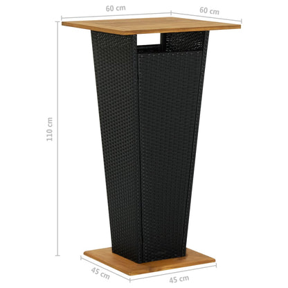 vidaXL Garden Bar Set | Black, Cream white