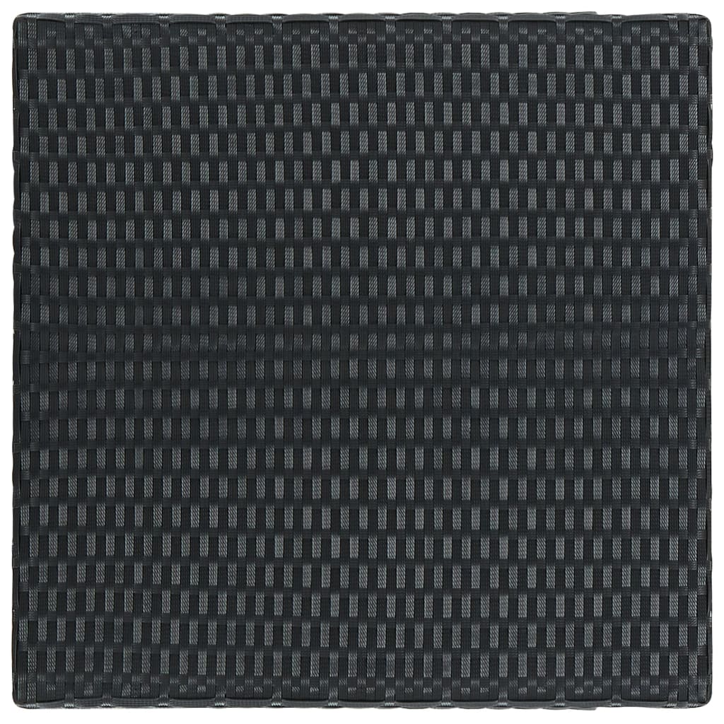 vidaXL 3 Piece Garden Bar Set with Cushions Poly Rattan Black