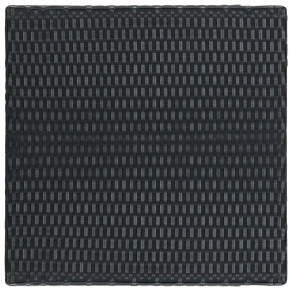vidaXL 3 Piece Garden Bar Set with Cushions Poly Rattan Black