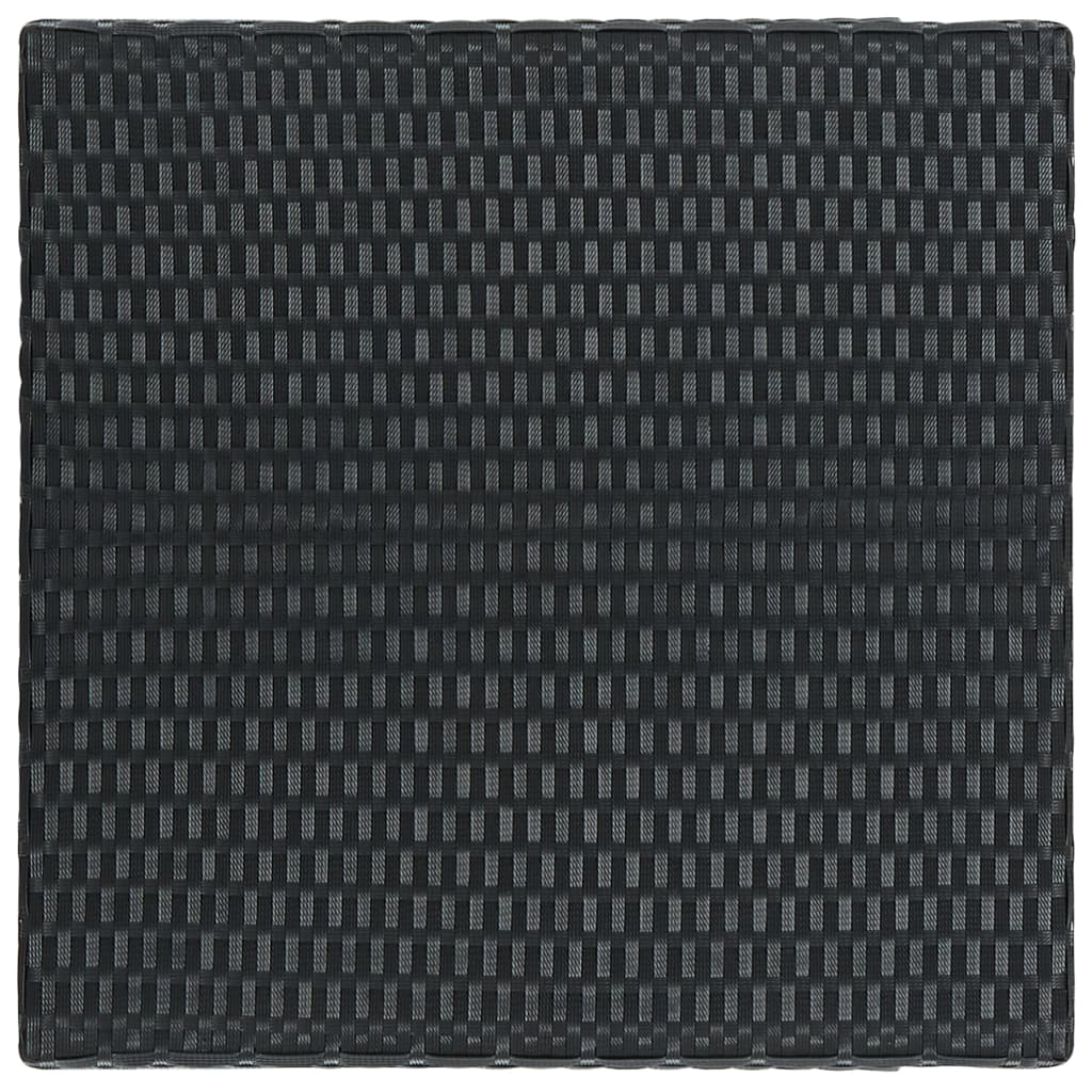vidaXL 5 Piece Garden Bar Set with Cushions Poly Rattan Black