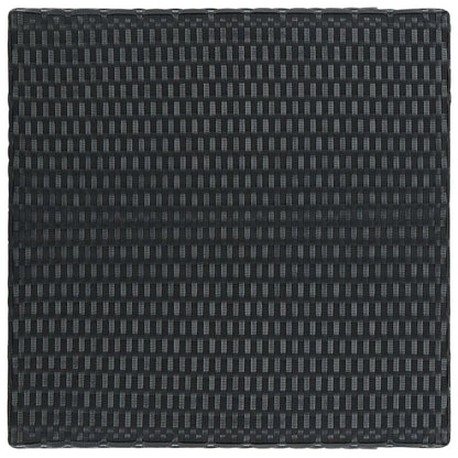 vidaXL 5 Piece Garden Bar Set with Cushions Poly Rattan Black