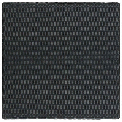 vidaXL 5 Piece Garden Bar Set with Cushions Poly Rattan Black