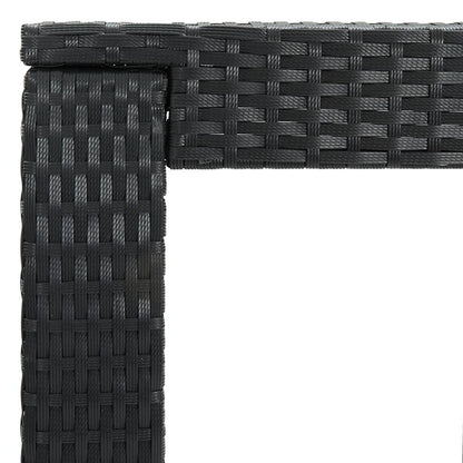vidaXL 5 Piece Garden Bar Set with Cushions Poly Rattan Black