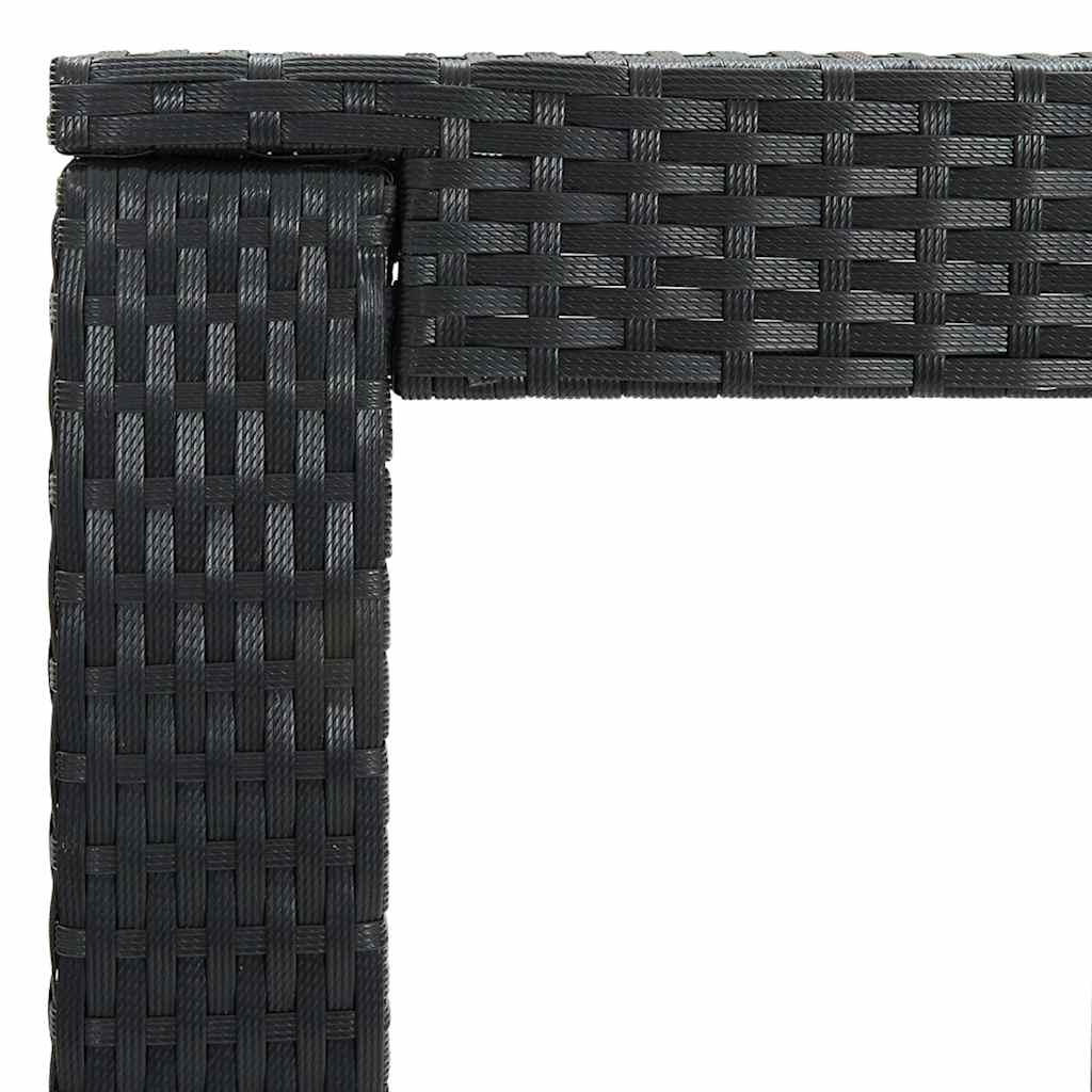 vidaXL 5 Piece Garden Bar Set with Cushions Poly Rattan Black