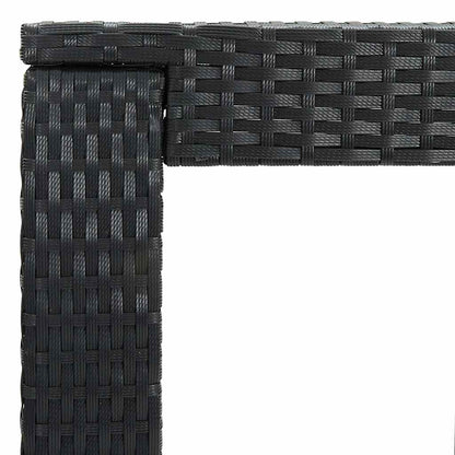vidaXL 5 Piece Garden Bar Set with Cushions Poly Rattan Black