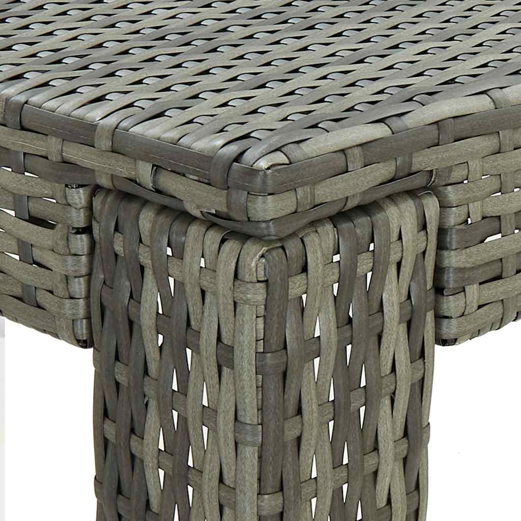 vidaXL 5 Piece Garden Bar Set with Cushions Poly Rattan Grey