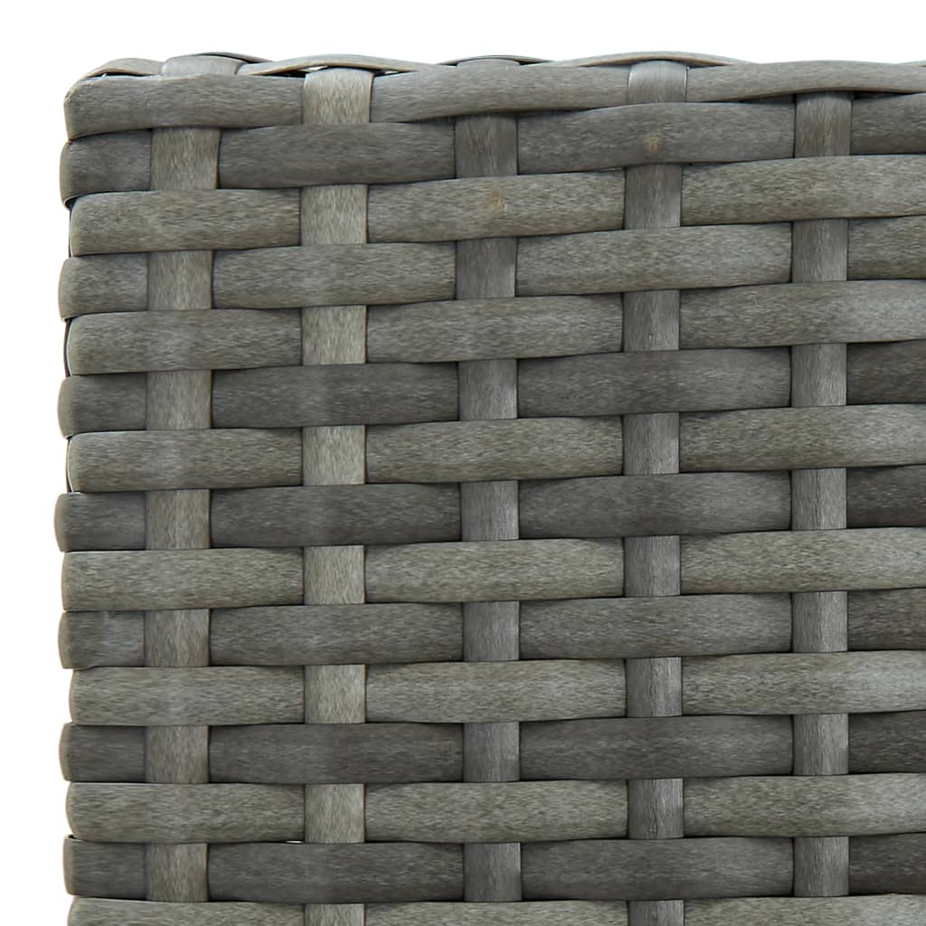 vidaXL 5 Piece Garden Bar Set with Cushions Poly Rattan Grey
