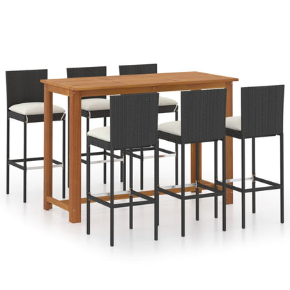 vidaXL Garden Bar Set | Black, Cream