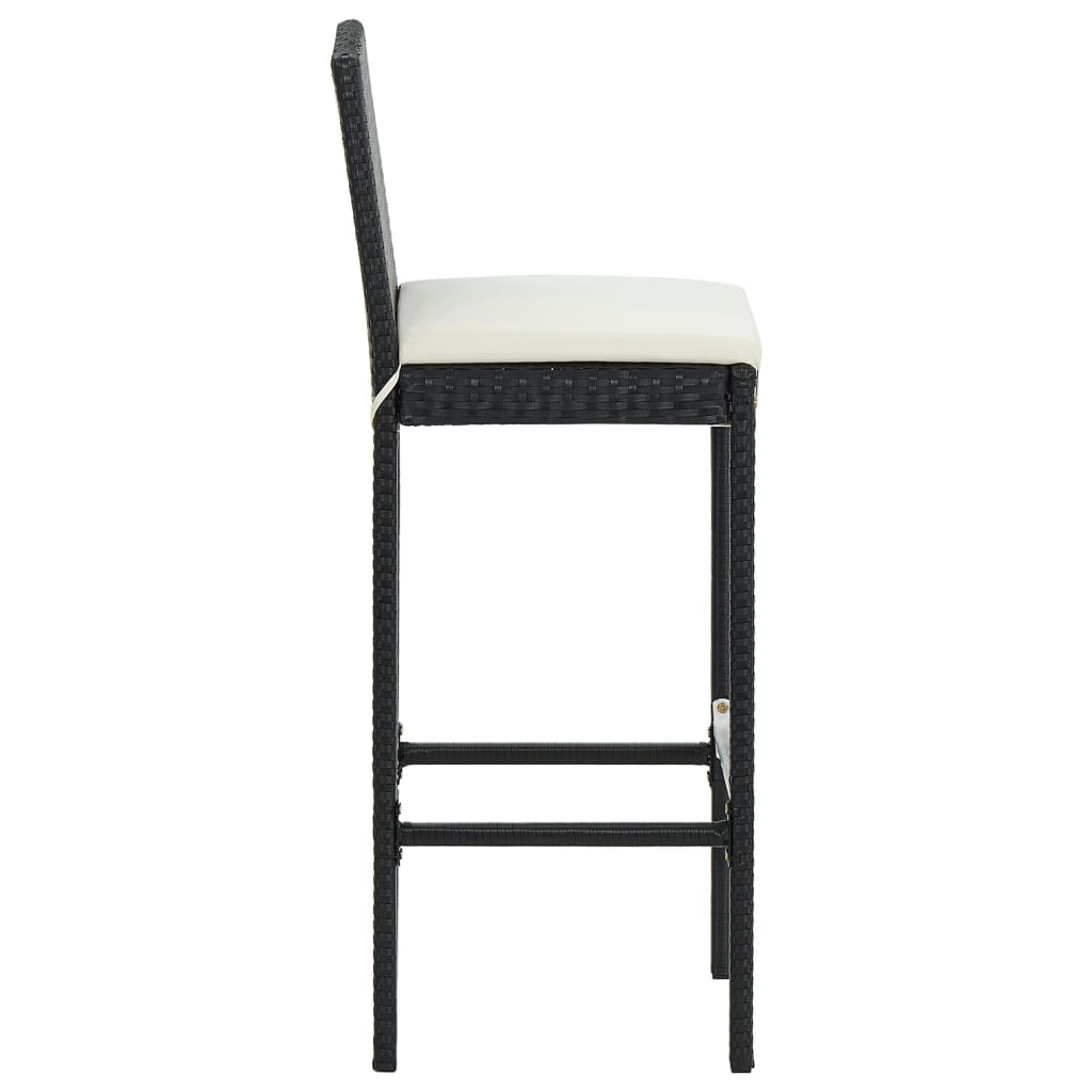 vidaXL Garden Bar Set | Black, Cream