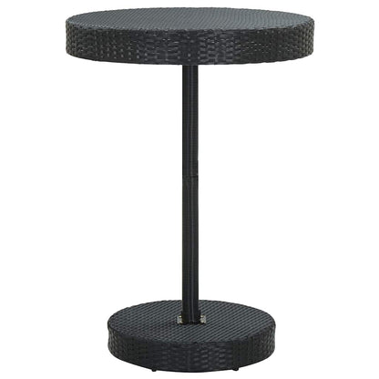 vidaXL 5 Piece Garden Bar Set with Cushions Poly Rattan Black