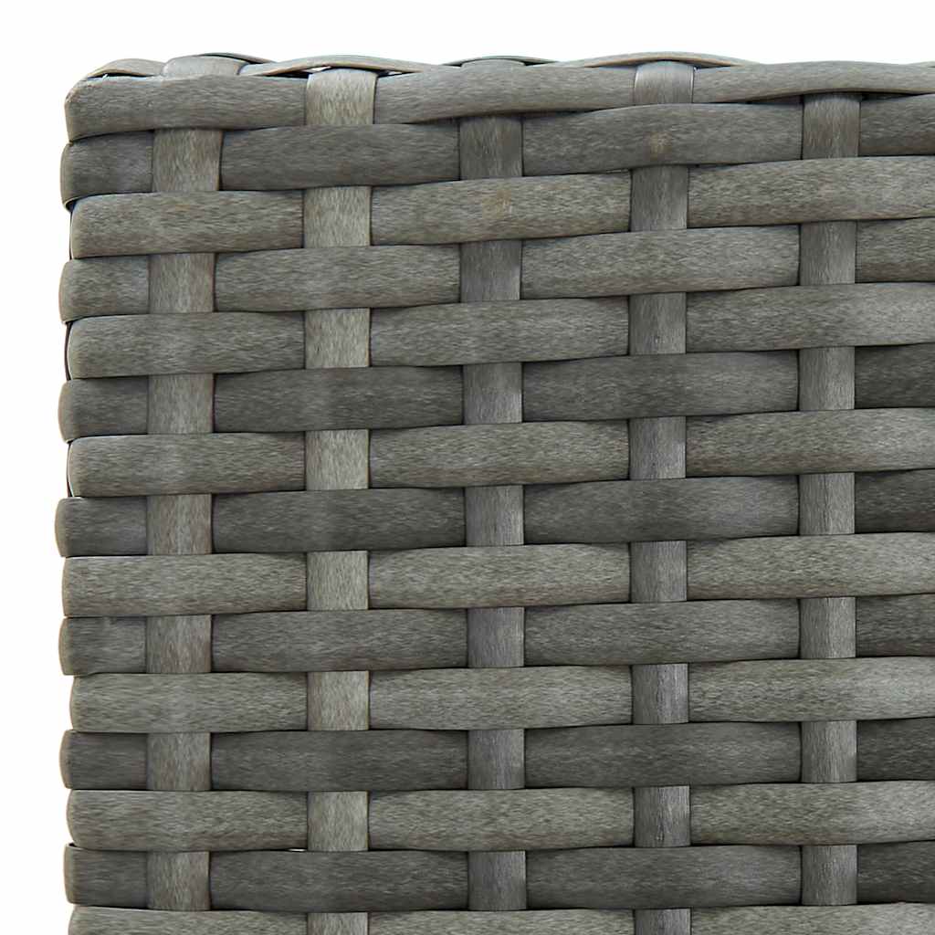vidaXL 5 Piece Garden Bar Set with Cushions Poly Rattan Grey