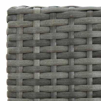 vidaXL 5 Piece Garden Bar Set with Cushions Poly Rattan Grey