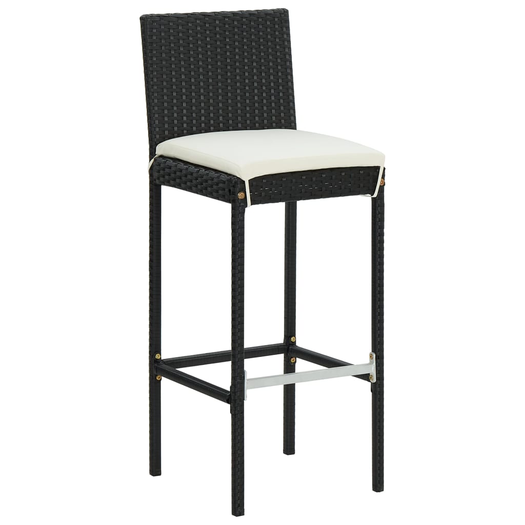 vidaXL Garden Bar Set | Black, Cream