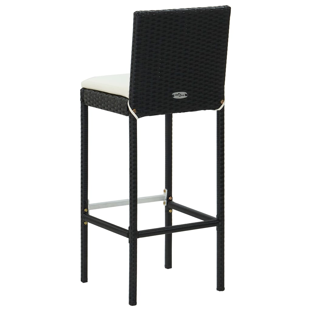 vidaXL Garden Bar Set | Black, Cream