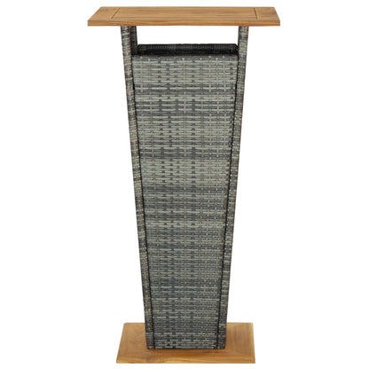 vidaXL 5 Piece Garden Bar Set with Cushions Poly Rattan Grey