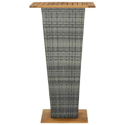 vidaXL 5 Piece Garden Bar Set with Cushions Poly Rattan Grey
