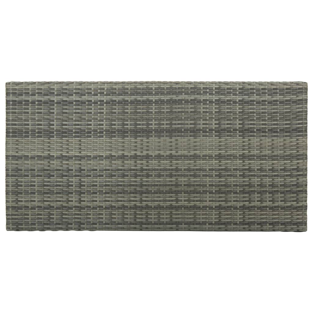 vidaXL 5 Piece Garden Bar Set with Cushions Poly Rattan Grey
