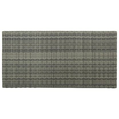 vidaXL 5 Piece Garden Bar Set with Cushions Poly Rattan Grey