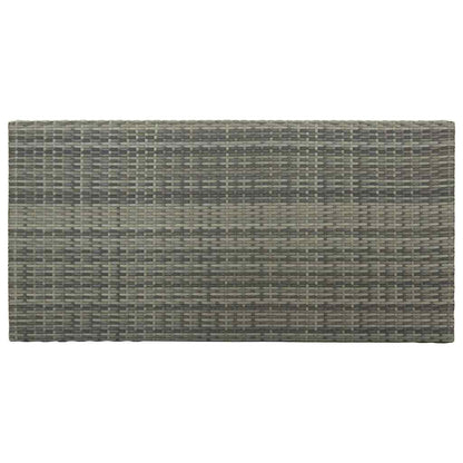 vidaXL 5 Piece Garden Bar Set with Cushions Poly Rattan Grey