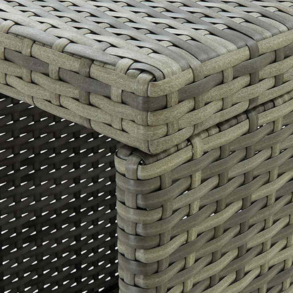 vidaXL 5 Piece Garden Bar Set with Cushions Poly Rattan Grey