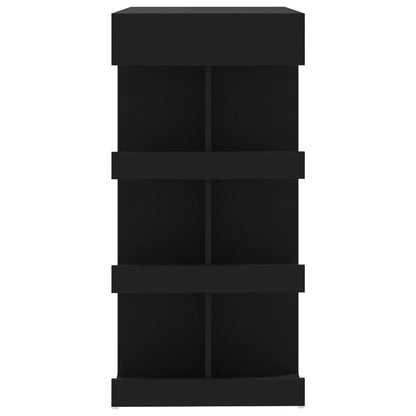 vidaXL Bar Table with Storage Rack Black 100x50x101.5 cm Engineered Wood