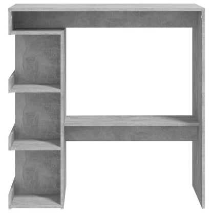 vidaXL Bar Table with Storage Rack Concrete Grey 100x50x101.5cm
