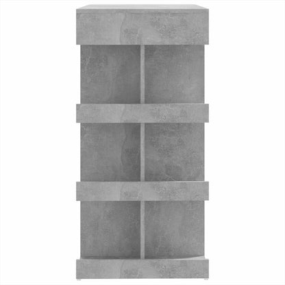 vidaXL Bar Table with Storage Rack Concrete Grey 100x50x101.5cm