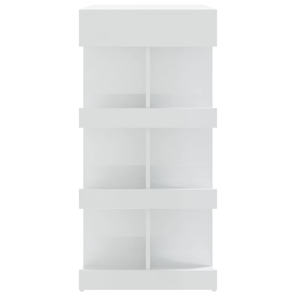 vidaXL Bar Table with Storage Rack High Gloss White 100x50x101,5 cm