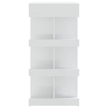 vidaXL Bar Table with Storage Rack High Gloss White 100x50x101,5 cm