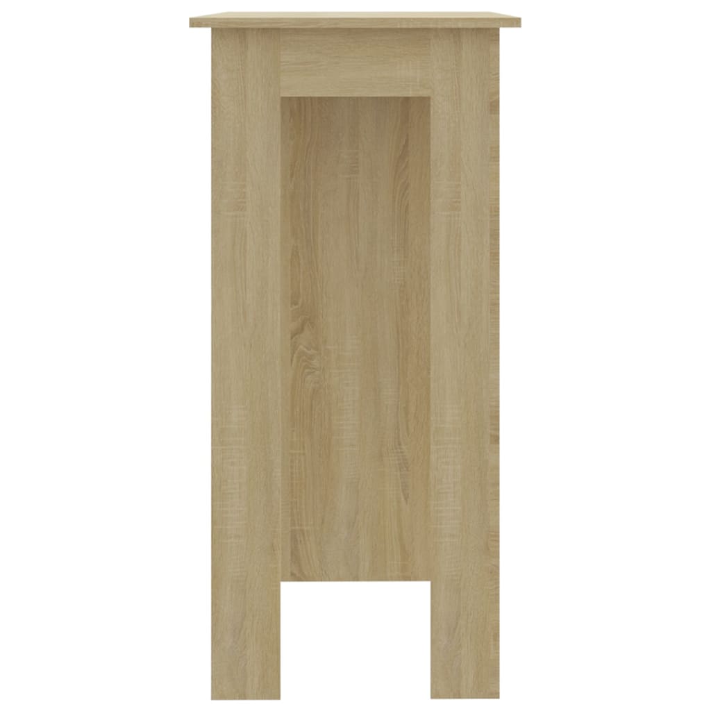 vidaXL Bar Table with Shelf Sonoma Oak 102x50x103.5 cm Engineered Wood