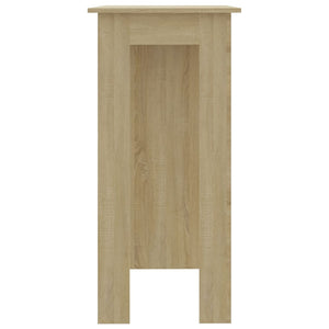 vidaXL Bar Table with Shelf Sonoma Oak 102x50x103.5 cm Engineered Wood