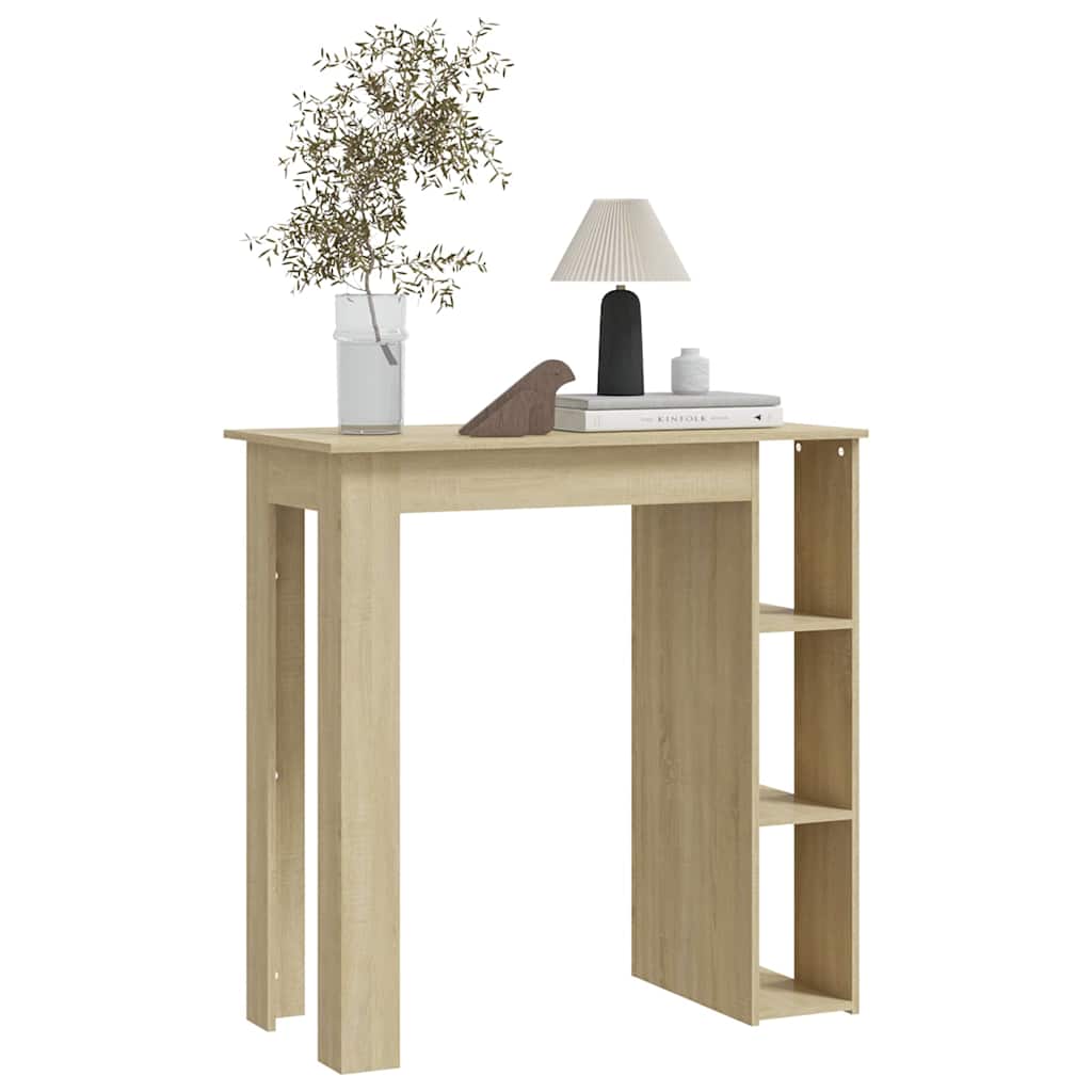 vidaXL Bar Table with Shelf Sonoma Oak 102x50x103,5 cm Engineered Wood