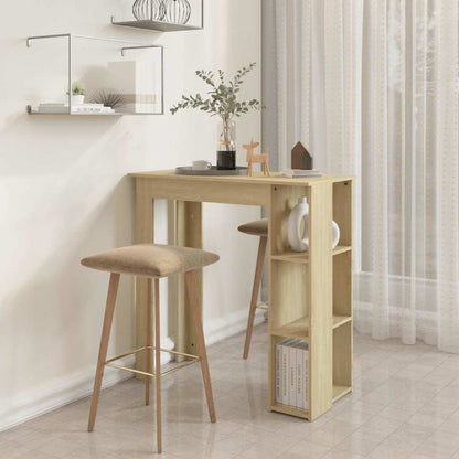 vidaXL Bar Table with Shelf Sonoma Oak 102x50x103,5 cm Engineered Wood