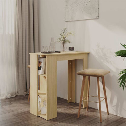 vidaXL Bar Table with Shelf Sonoma Oak 102x50x103,5 cm Engineered Wood