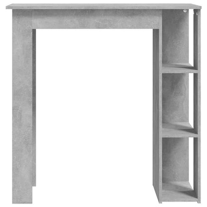 vidaXL Bar Table with Shelf Concrete Grey 102x50x103.5 cm