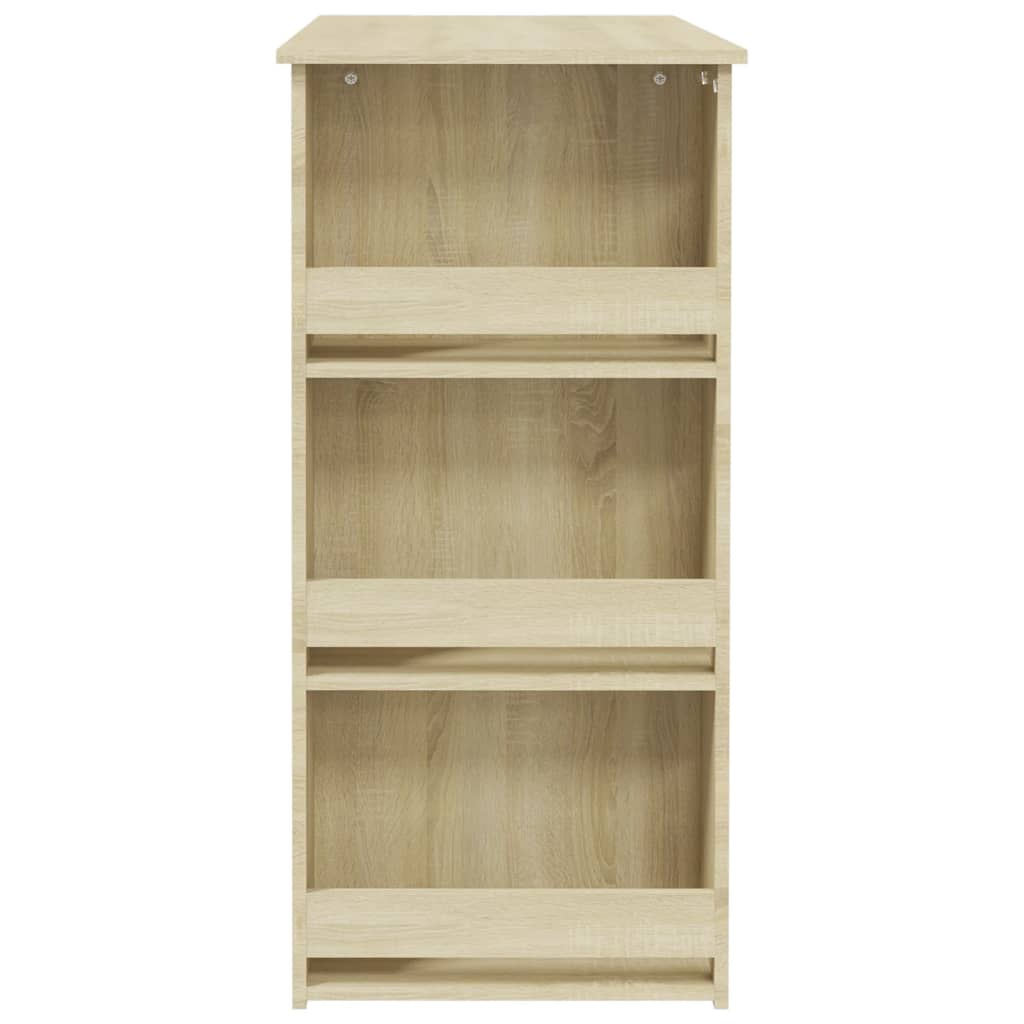 vidaXL Bar Table with Storage Rack Sonoma Oak 102x50x103.5cm Engineered Wood