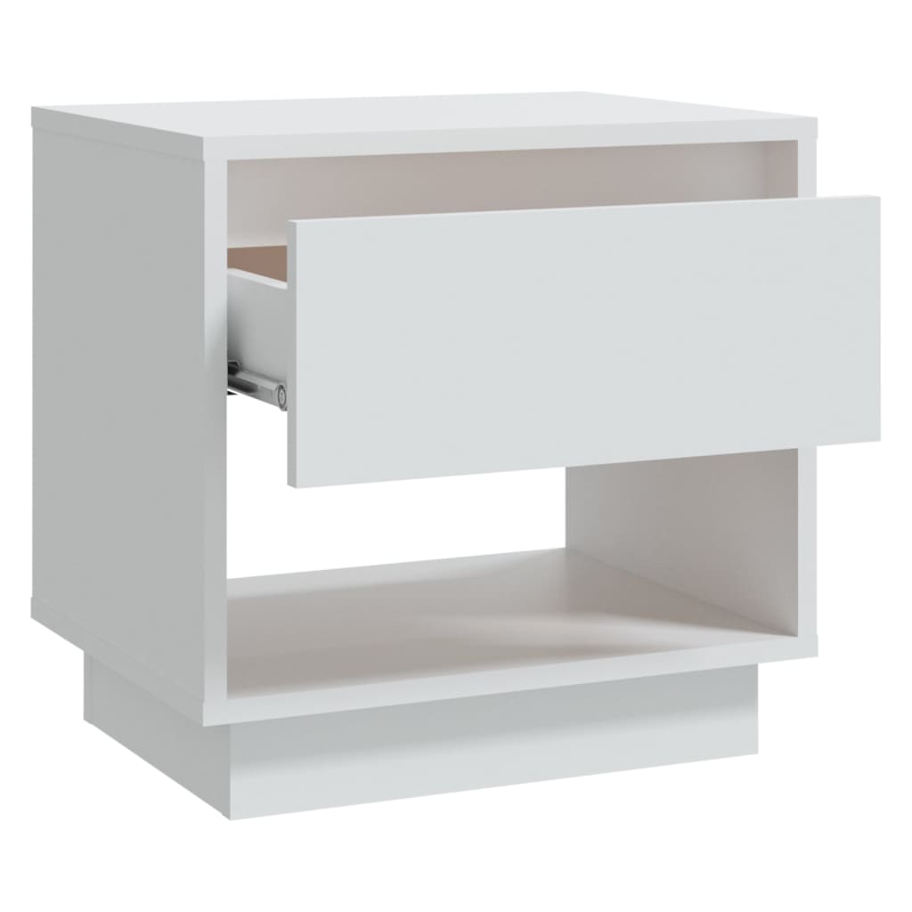vidaXL Bedside Cabinet | White | Engineered Wood | 45 cm x 34 cm x 44 cm